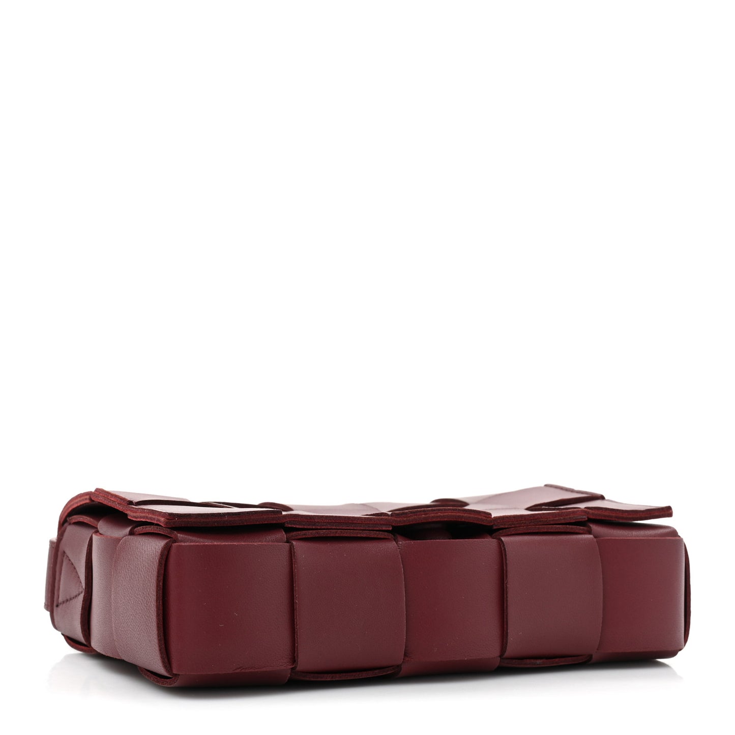 Lambskin Maxi Intrecciato Cassette Crossbody Bag Bordeaux