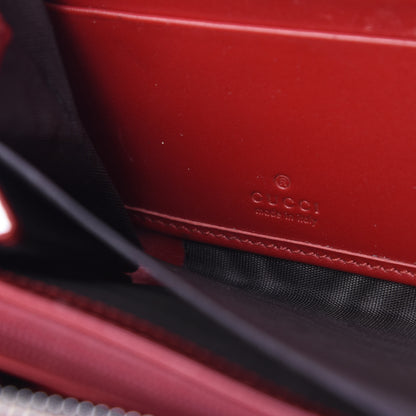 Gucci Guccissima Web Zip Around Wallet Red 6 of 8