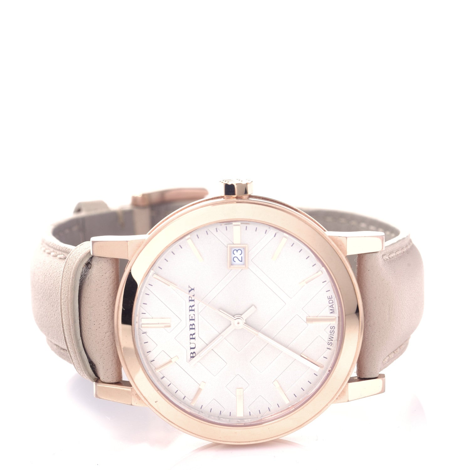 Burberry Stainless Steel Calfskin 38mm Quartz Watch Beige BU9014 2 of 5