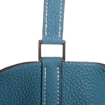 Hermes Taurillon Clemence Picotin Lock 18 PM Blue Jean 10 of 13