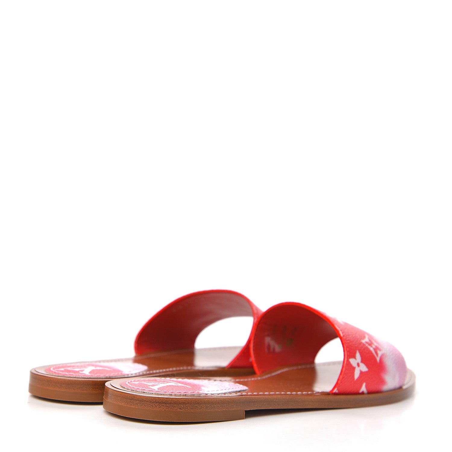 Louis Vuitton Monogram Escale Lock It Flat Mule 38 Rouge 4 of 9
