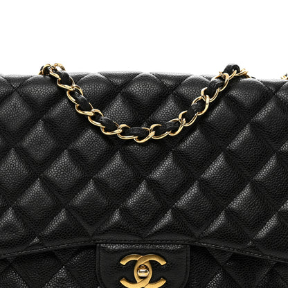 Chanel Caviar Quilted Jumbo Single Flap Black 5 of 12