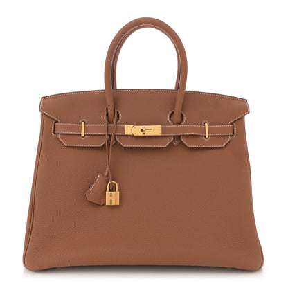 Hermes Togo BIRKIN 35 Gold 1 of 12