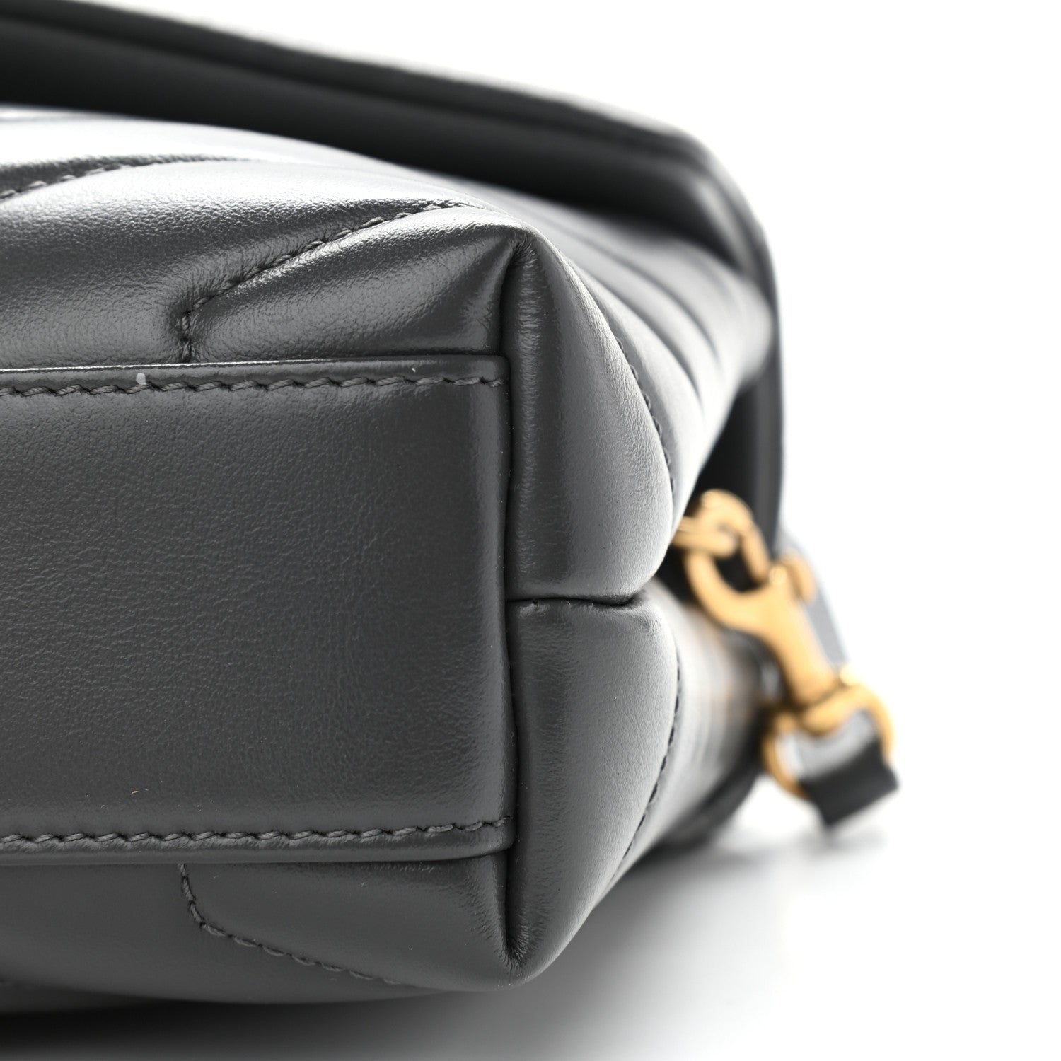 Saint Laurent Calfskin Y Quilted Monogram Toy Loulou Crossbody Bag Storm 10 of 11