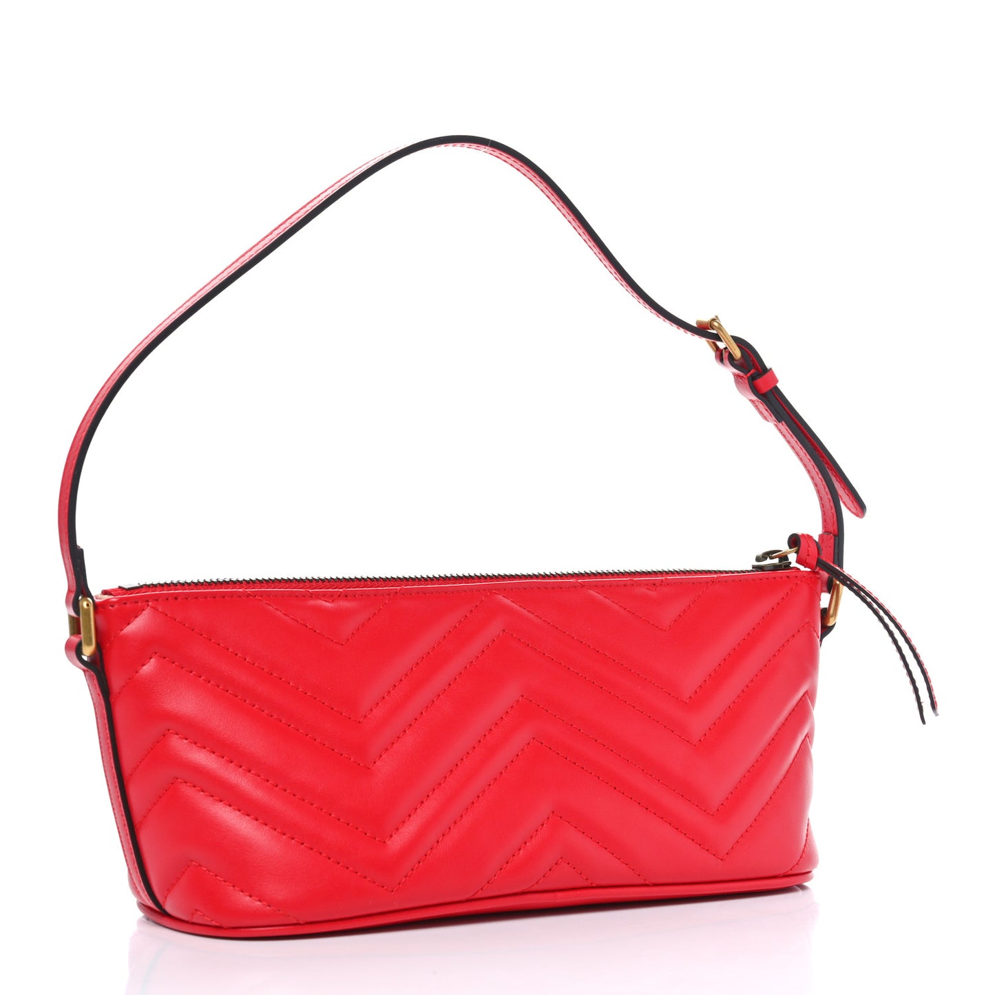 Calfskin Matelasse Chevron GG Marmont Sling Shoulder Bag Rosso