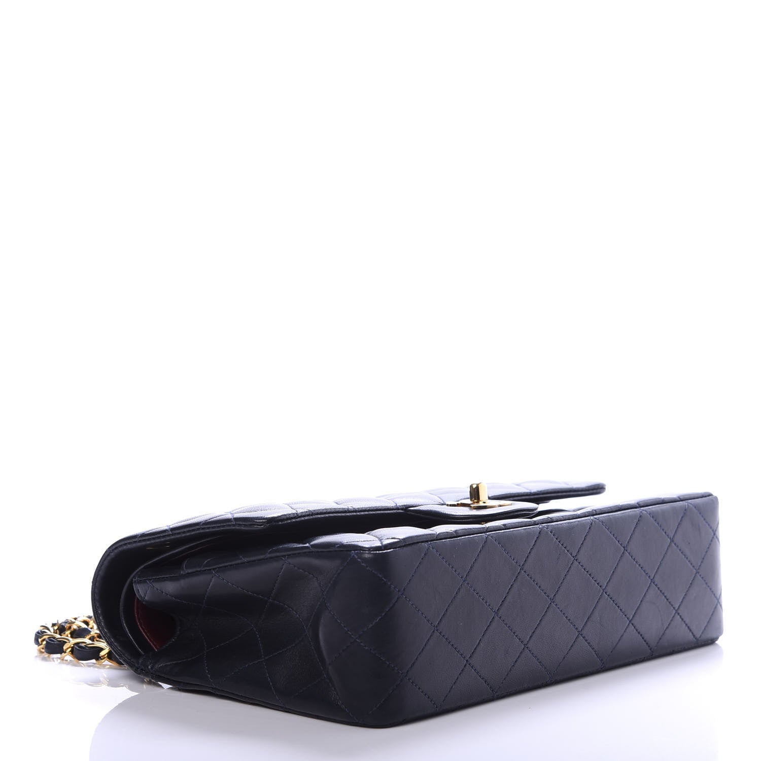 Chanel Lambskin Quilted Medium Double Flap Navy 4 of 11