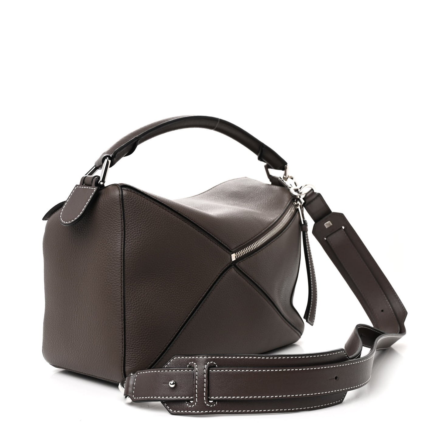 Calfskin Medium Puzzle Bag Dark Taupe