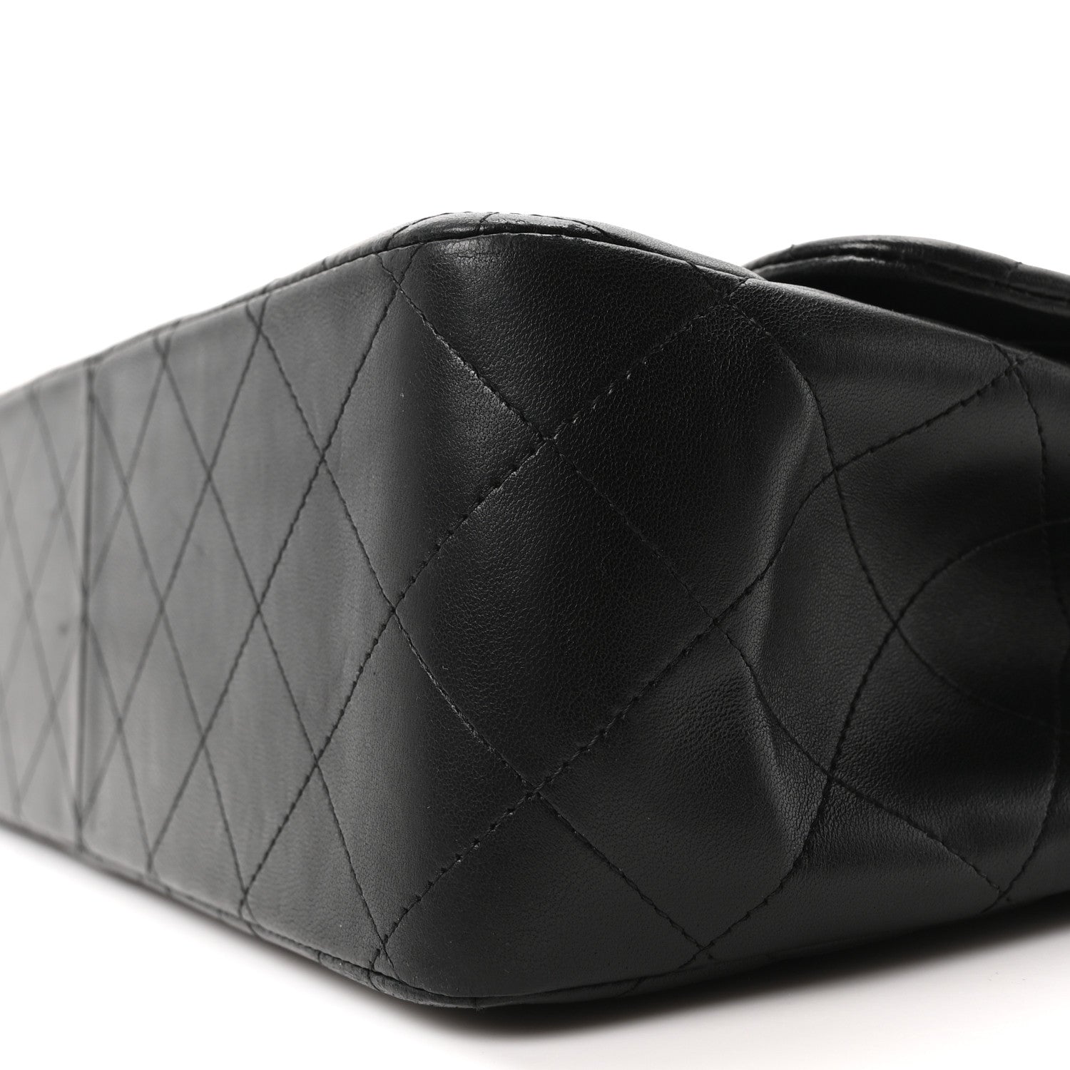 Chanel Lambskin Quilted Jumbo Double Flap Black 10 of 11