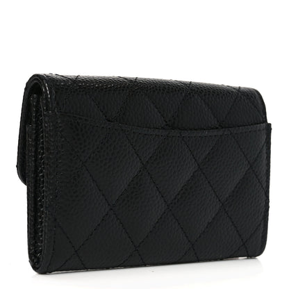 Chanel Caviar Quilted Flap Card Holder Wallet Black 6 of 18