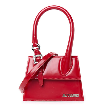 Jacquemus Glazed Calfskin Le Chiquito Boucle Moyen Red 1 of 9