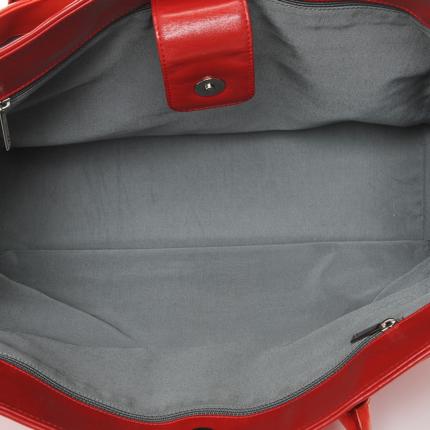 Chanel Lambskin Executive Cerf Shopper Tote Red 5 of 12