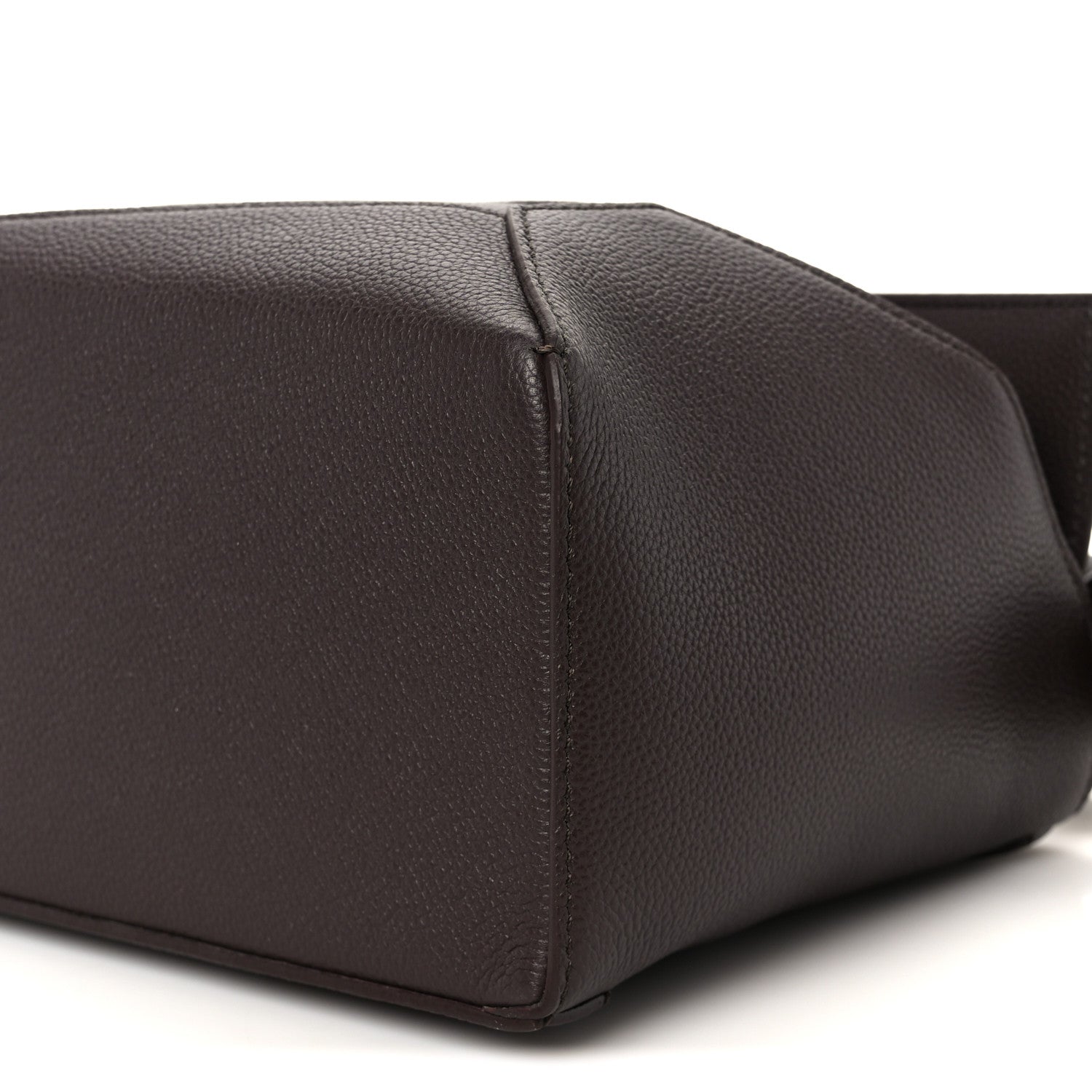 Loewe Soft Grained Calfskin Small Puzzle Edge Bag Dark Chestnut