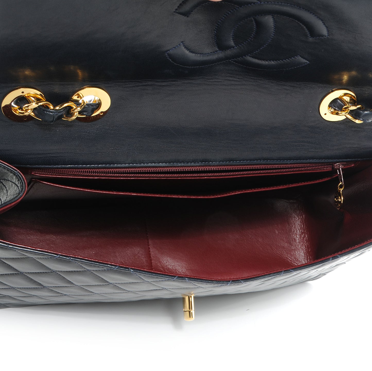 Lambskin XL Jumbo Flap Navy