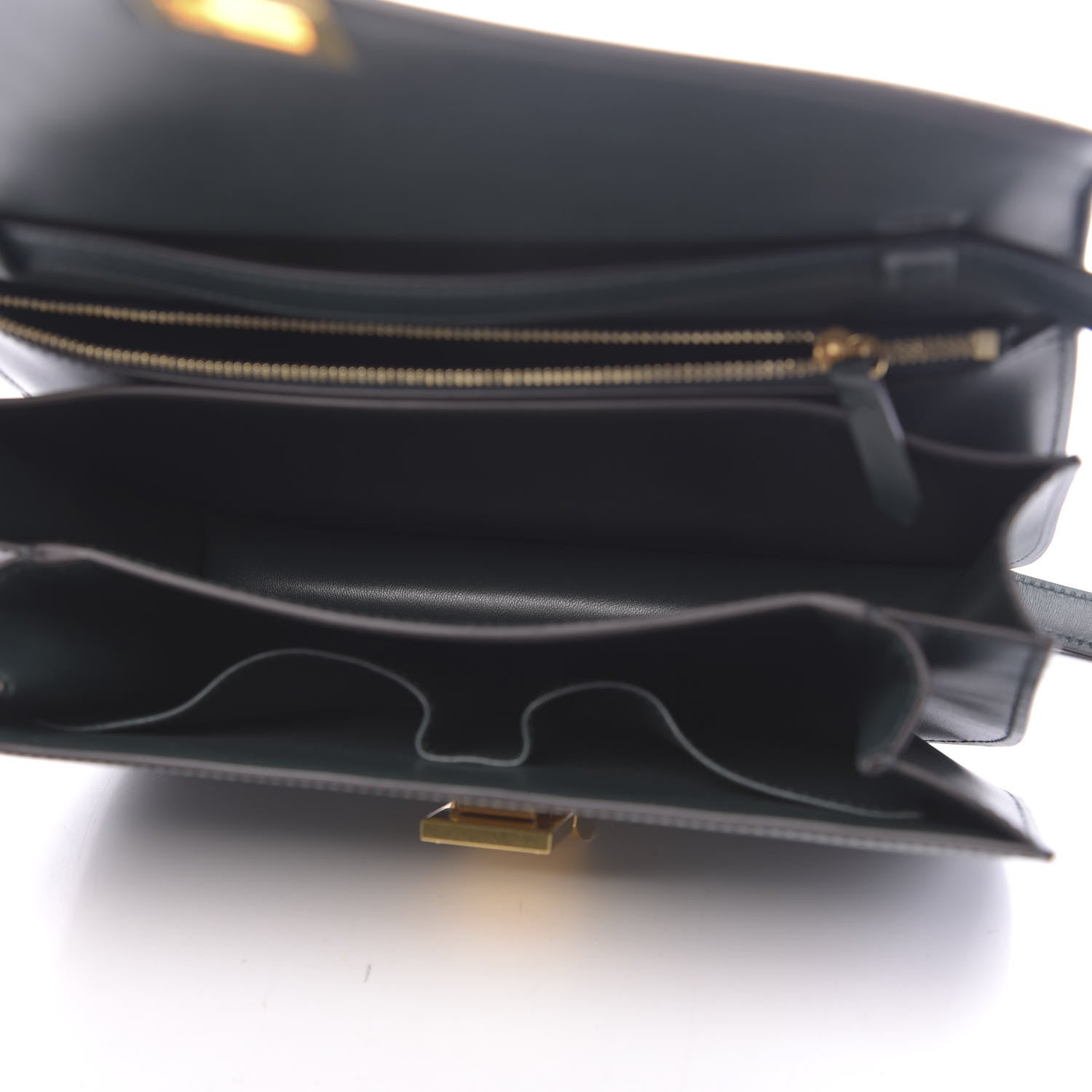 Celine Box Calfskin Medium Classic Box Flap Bag Dark Green 5 of 10