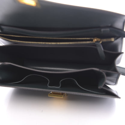 Celine Box Calfskin Medium Classic Box Flap Bag Dark Green 5 of 10