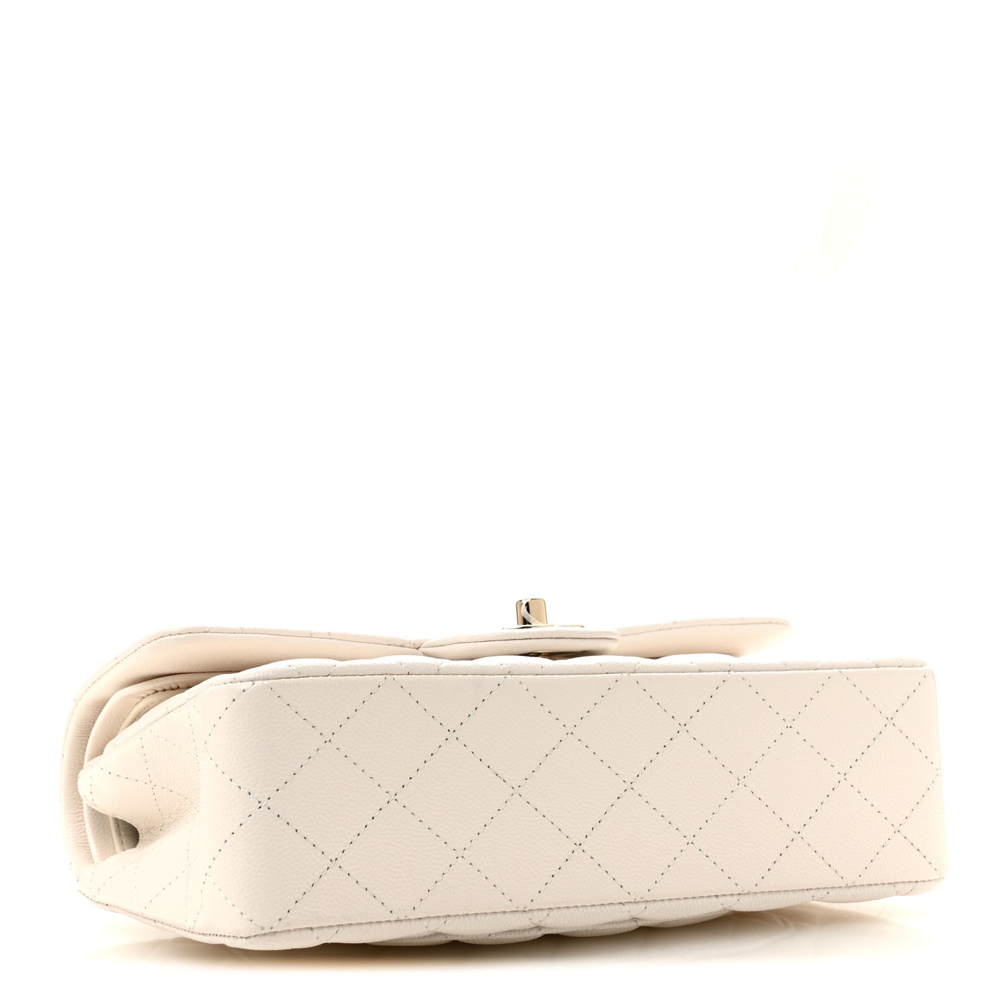 Caviar Quilted Small Double Flap White