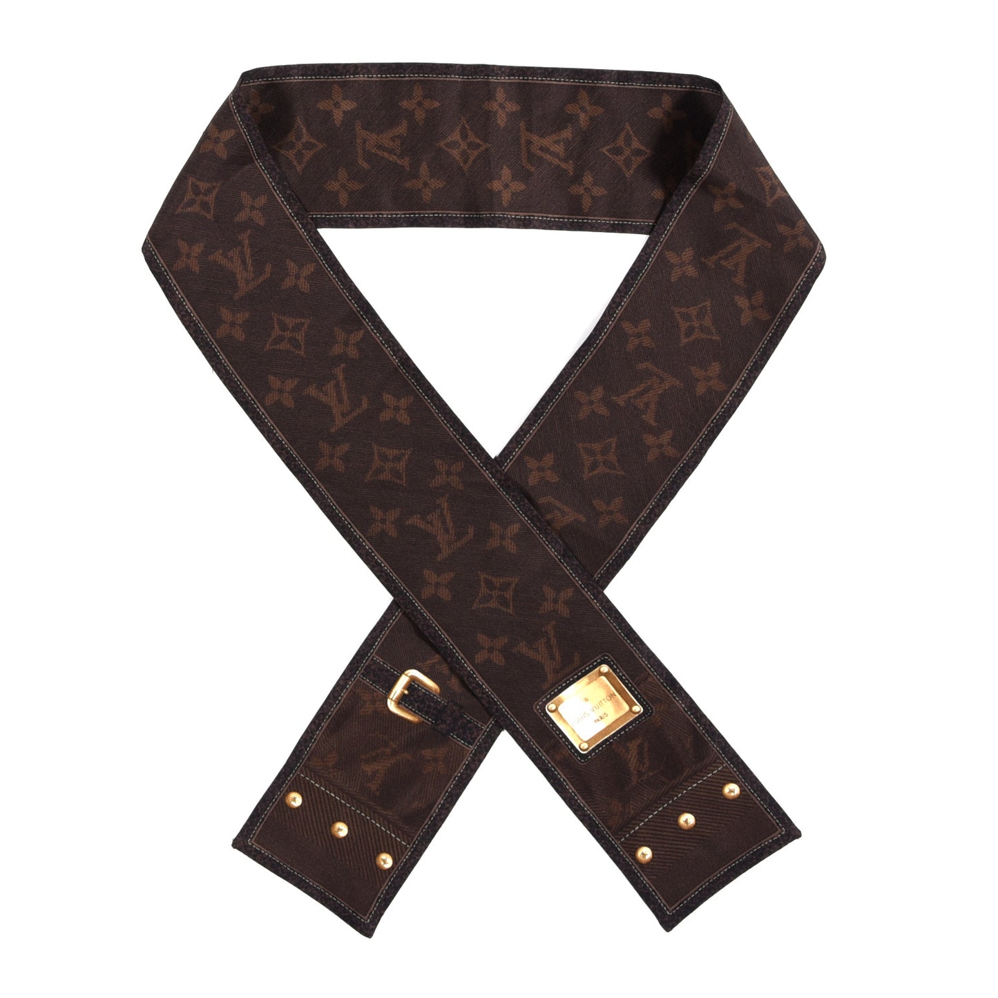 Silk Monogram New Denim Bandeau Ebene