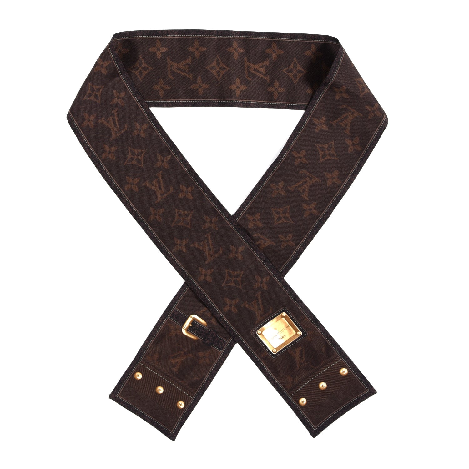 Louis Vuitton Silk Monogram New Denim Bandeau Ebene 1 of 4