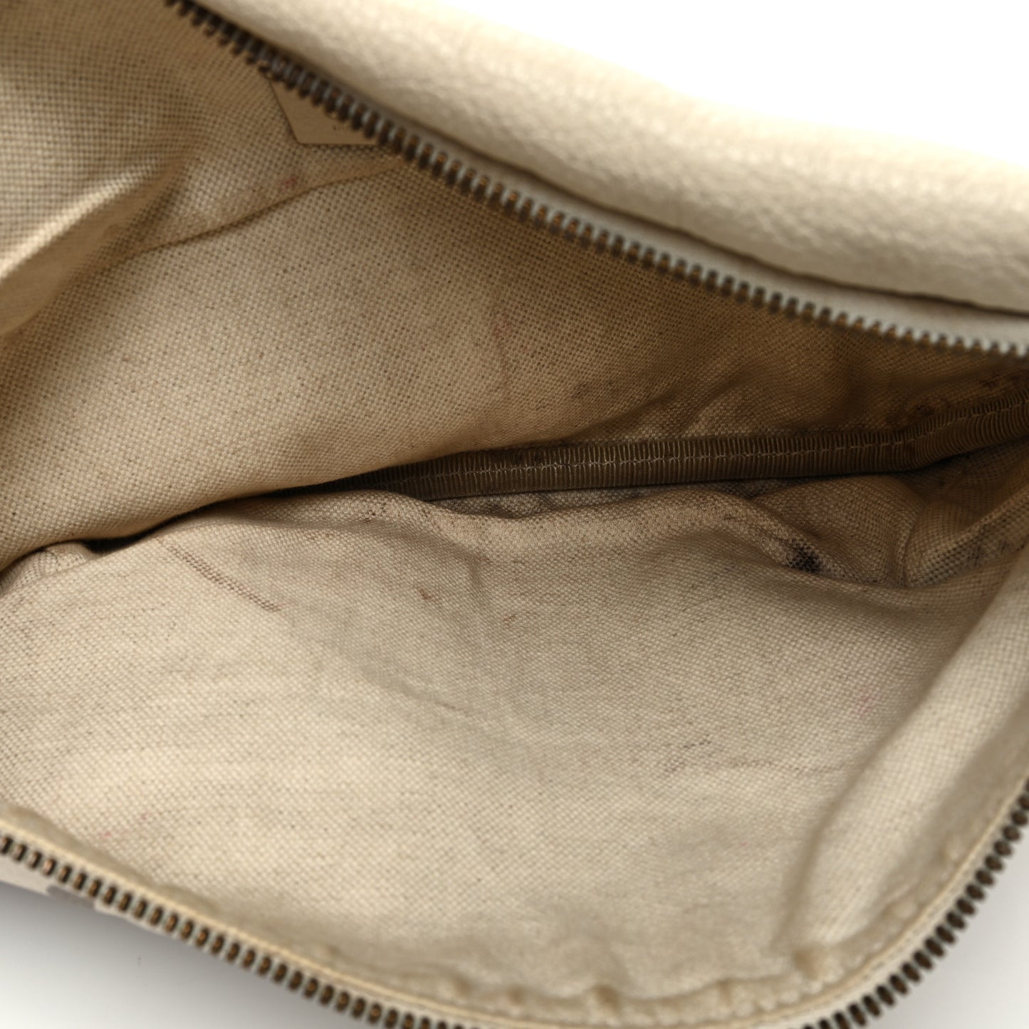 Grained Calfskin Small Logo Belt Bag White