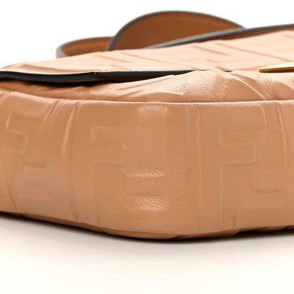 Fendi Nappa FF 1974 Embossed Baguette Miele Scuro 11 of 12