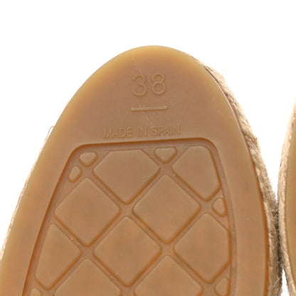 Chanel Lambskin Printed CC Espadrilles 38 White Black 7 of 10