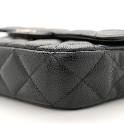 Chanel Caviar Quilted Flap Phone Holder With Chain Black 11 of 12