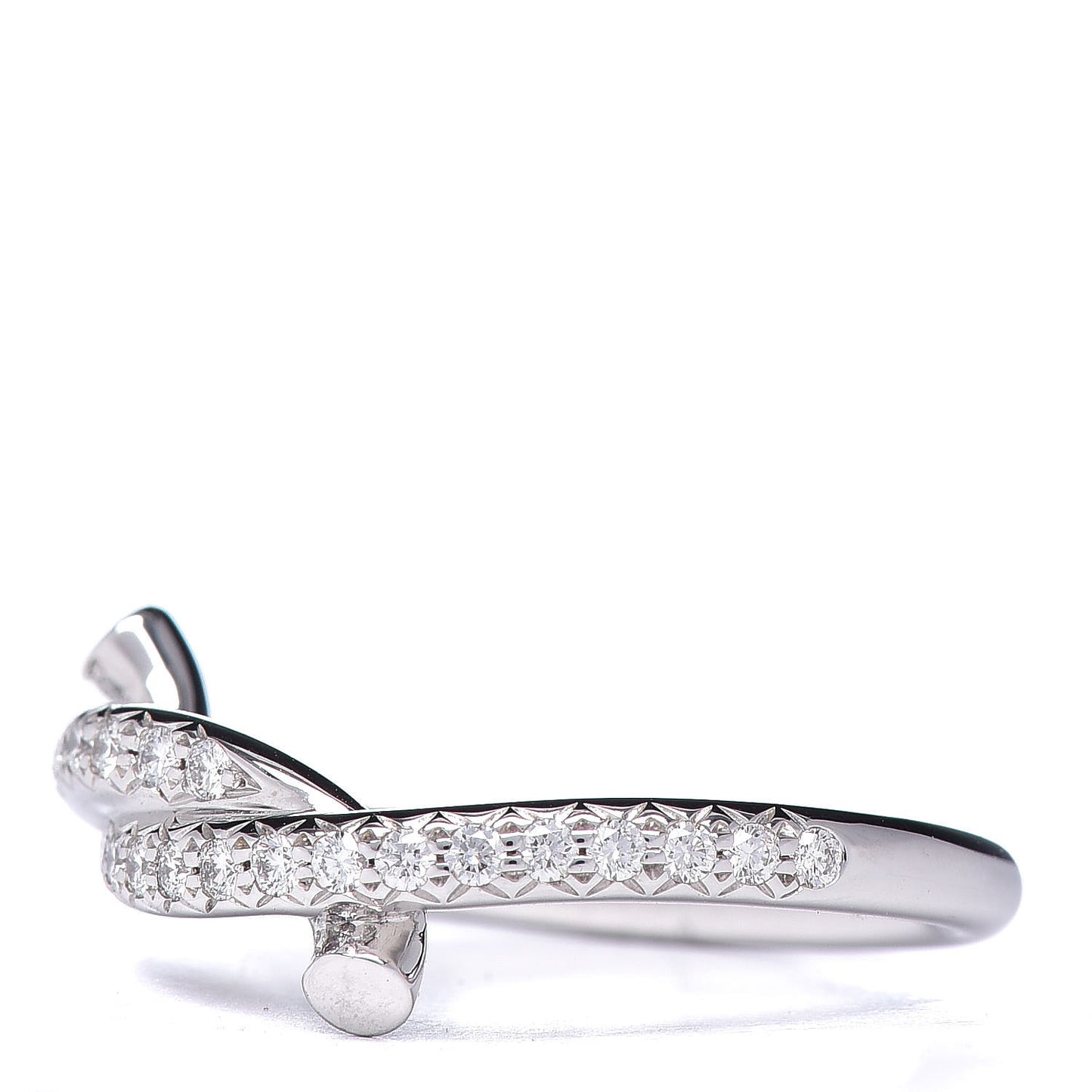 18K White Gold Diamond Entrelaces Ring 48 4.5