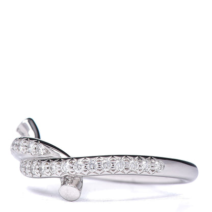 Cartier 18K White Gold Diamond Entrelaces Ring 48 4.5 3 of 7