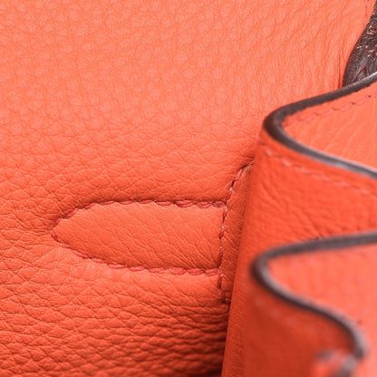 Hermes Togo Kelly Retourne 28 Orange Poppy 21 of 31
