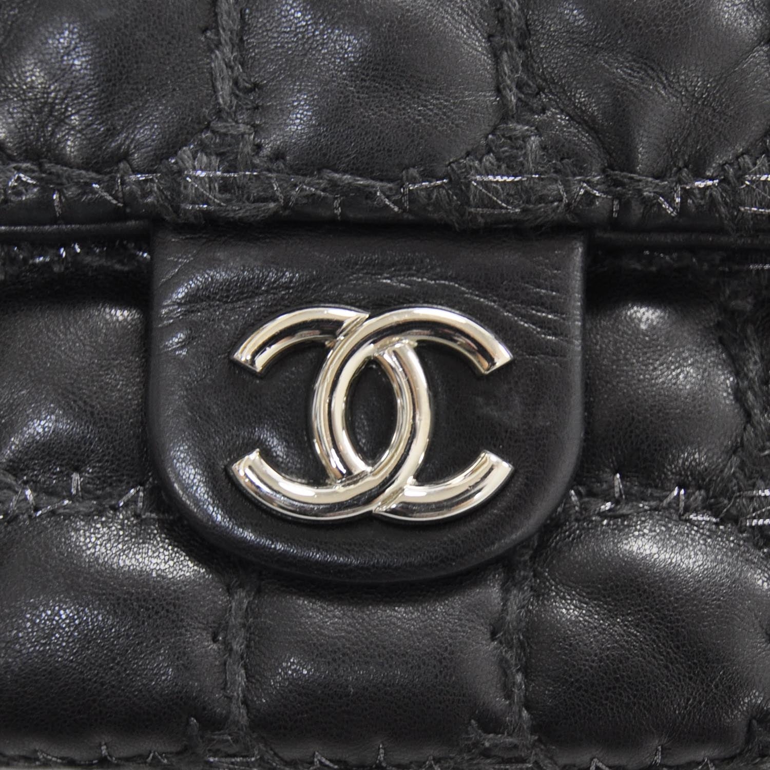 Chanel Lambskin Double Stitch Maxi Flap Black 12 of 12