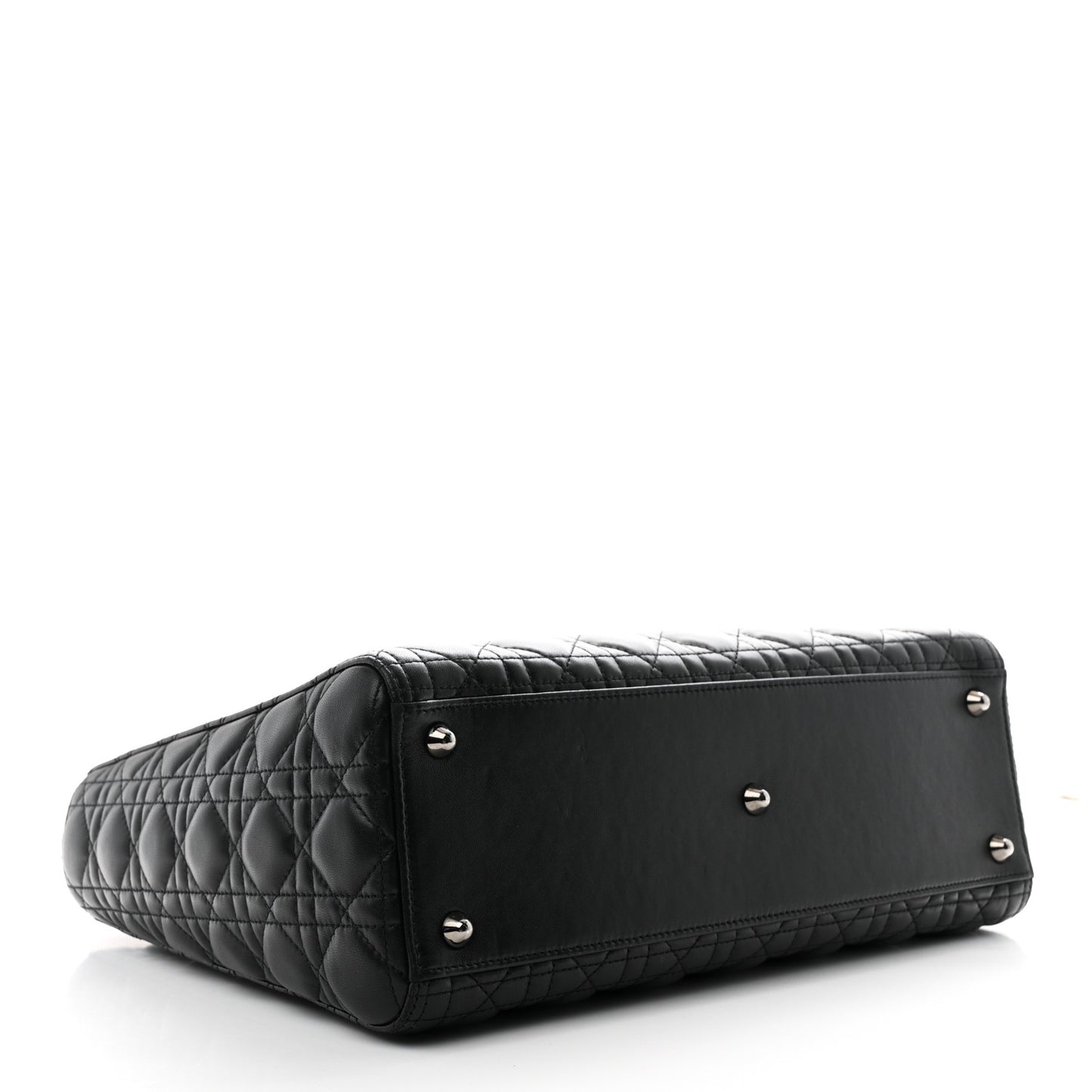 Lambskin Cannage Large Lady Dior Black