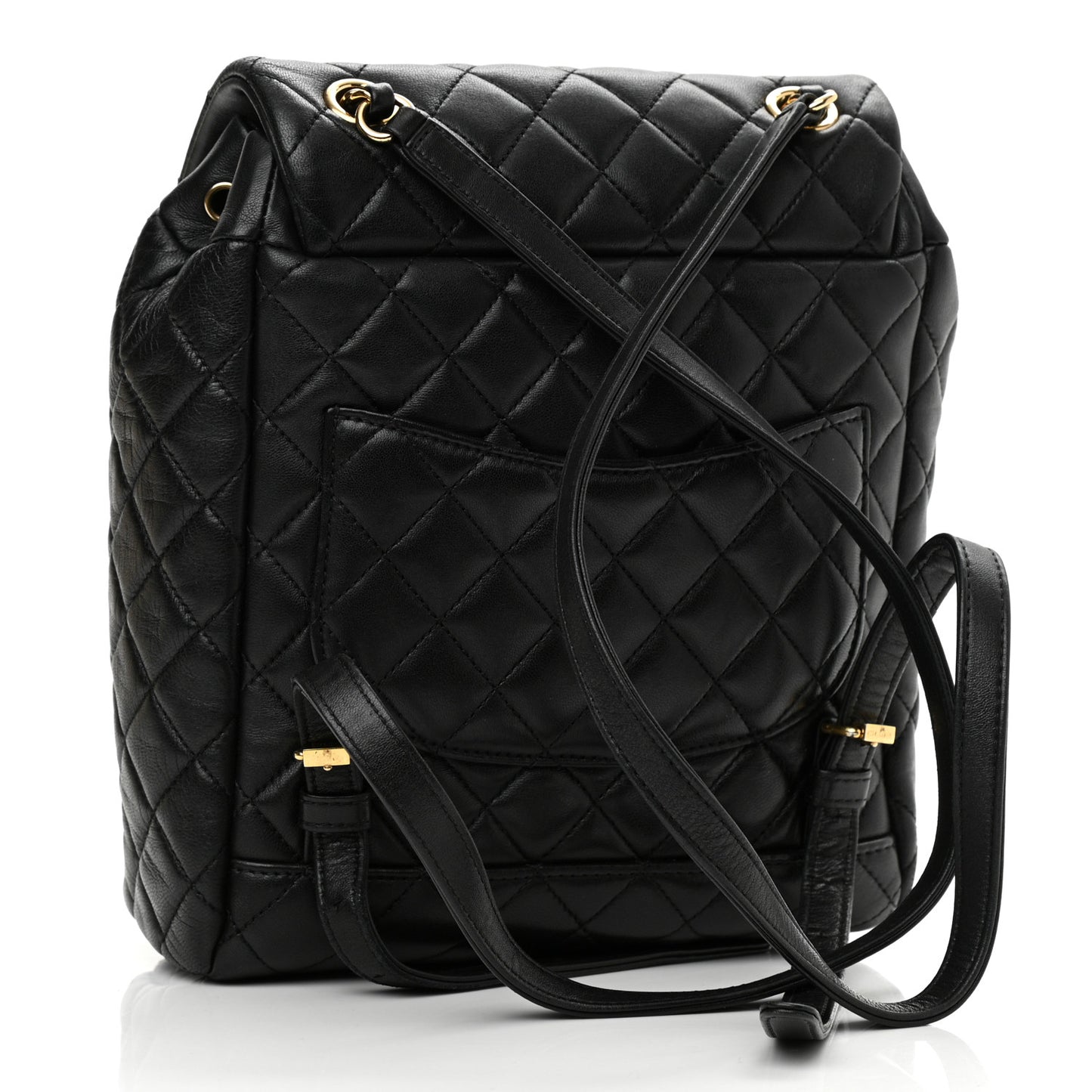 Lambskin Quilted Small Urban Spirit Backpack Black
