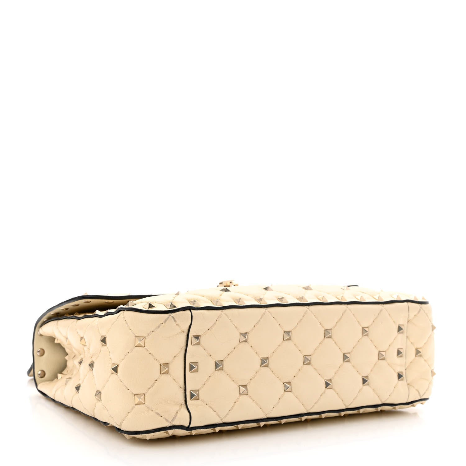 Valentino Garavani Nappa Medium Rockstud Spike Shoulder Bag Light Ivory 4 of 16