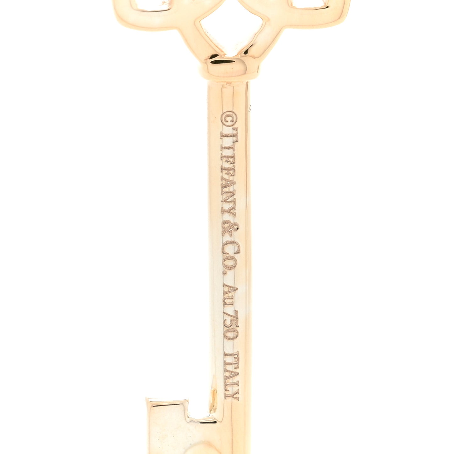 18K Rose Gold Diamond Medium Woven Key Pendant