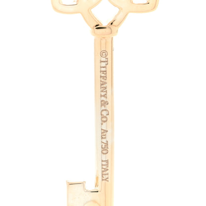 Tiffany 18K Rose Gold Diamond Medium Woven Key Pendant 3 of 3