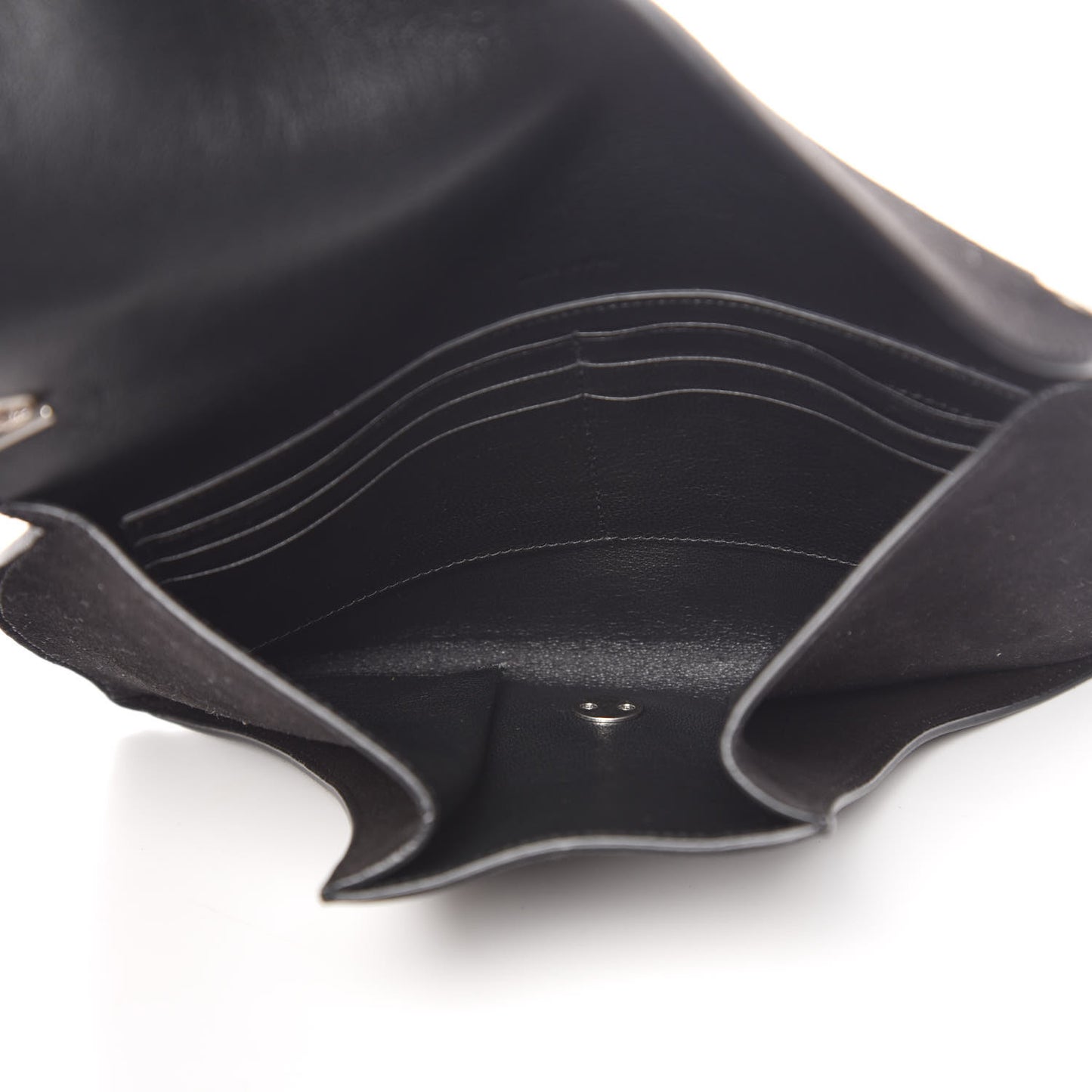 Suede Calfskin Clutch on Chain Black