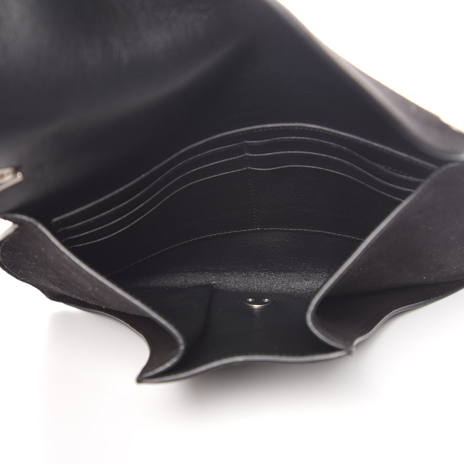 Celine Suede Calfskin Clutch on Chain Black 5 of 11