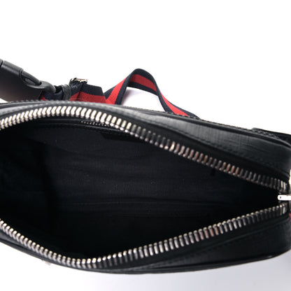 Gucci Soft GG Supreme Monogram Web Belt Bag Black Grey 4 of 5