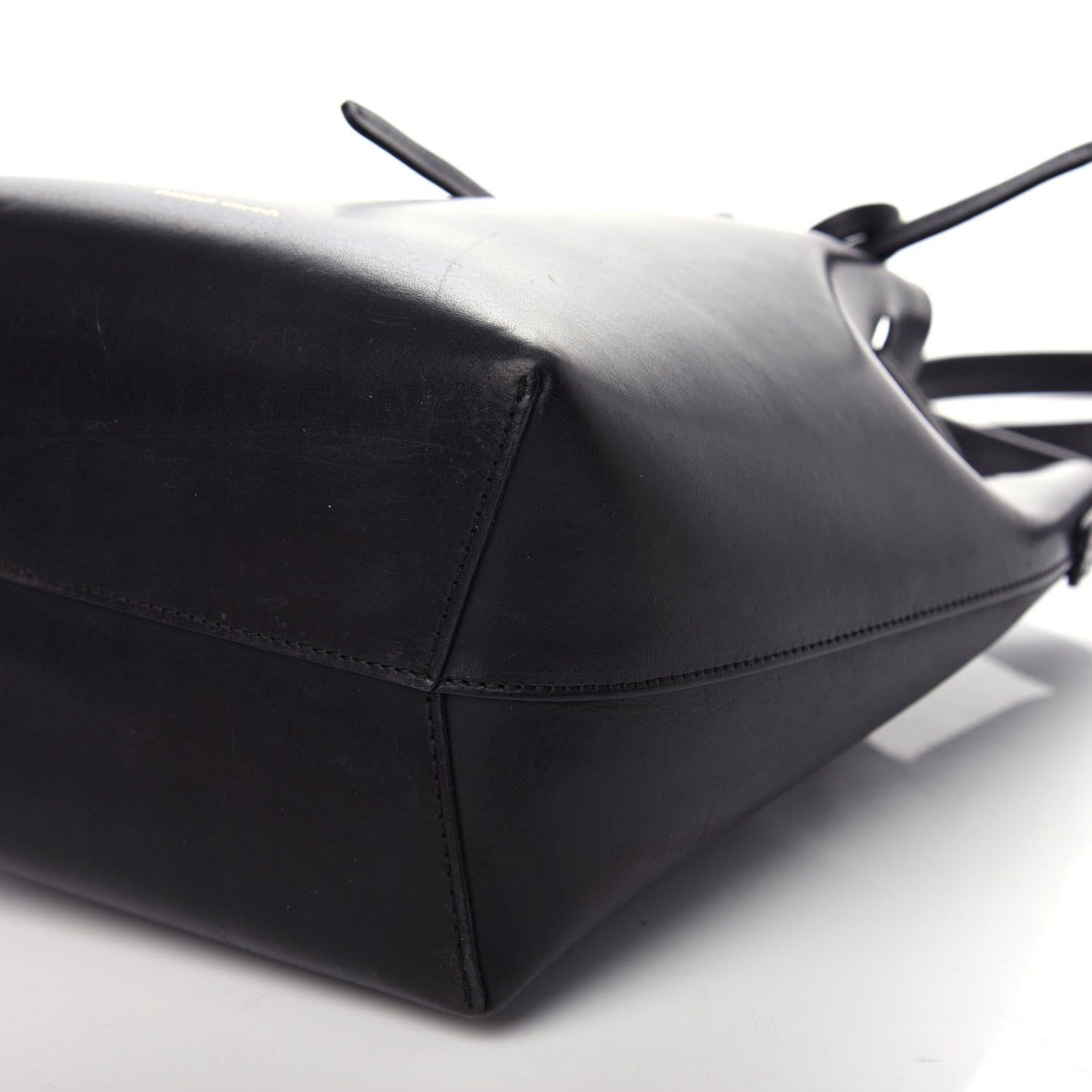 Mansur Gavriel Vegetable Tanned Calfskin Mini Bucket Bag Black Flamma 9 of 9