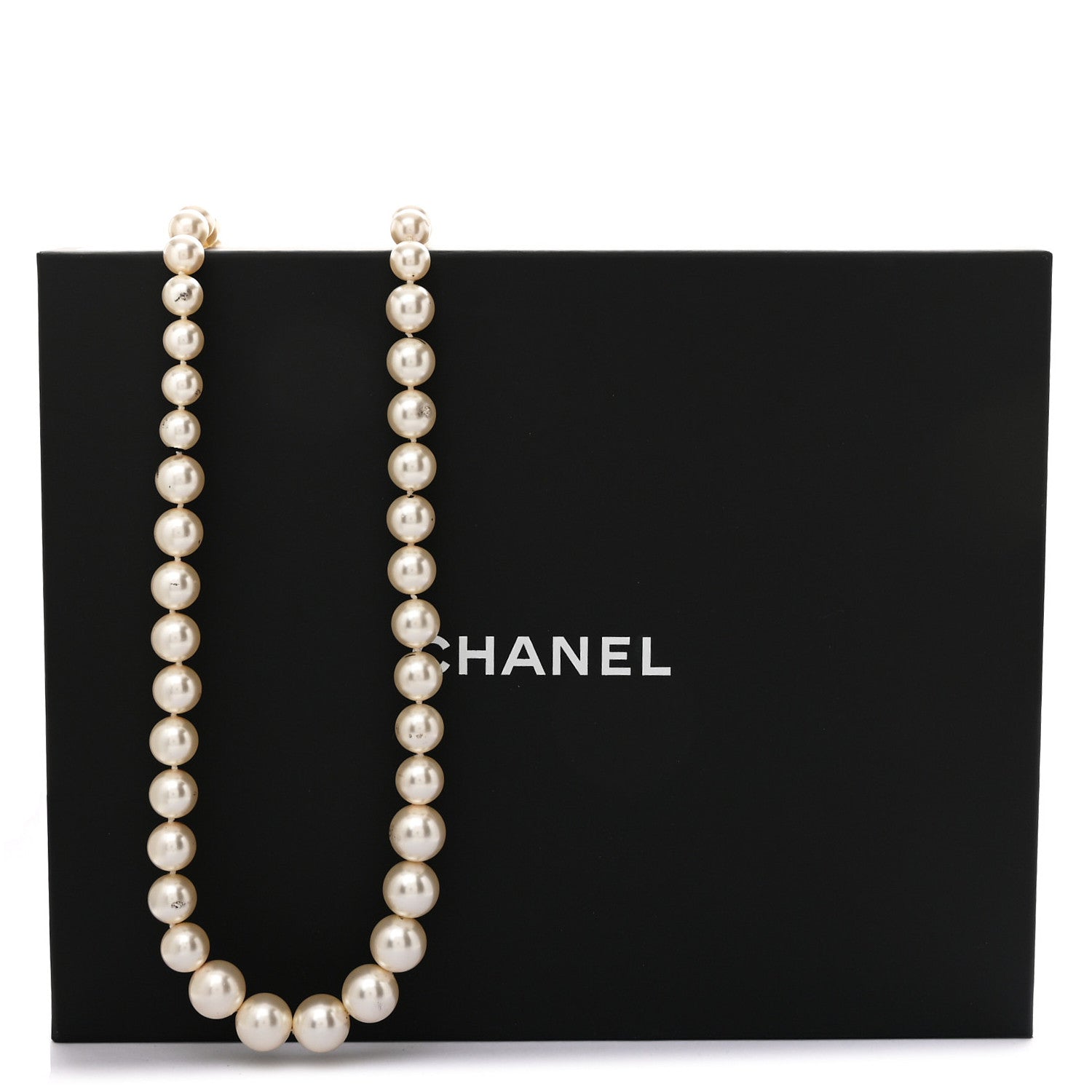 Chanel Graduated Pearl CC Long Necklace Gold 8 of 8