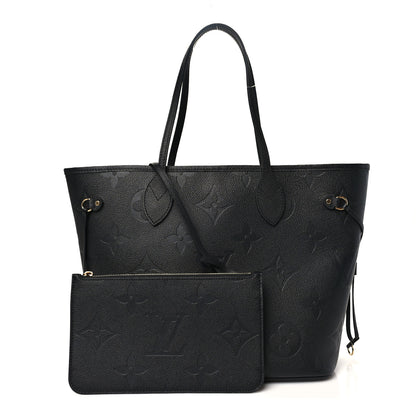 Louis Vuitton Empreinte Monogram Giant Neverfull MM Black 3 of 9