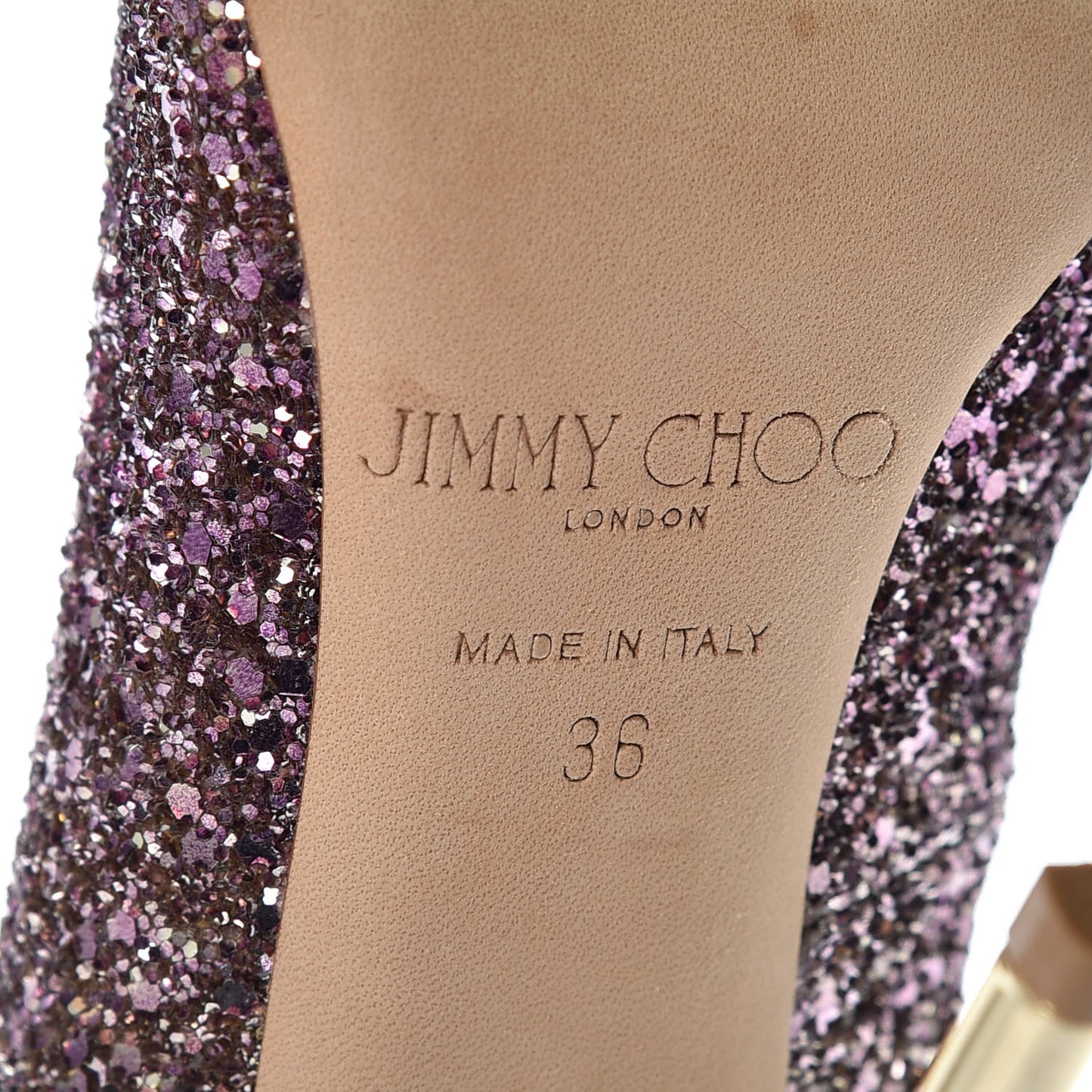 Coarse Glitter Degrade Romy 100 Pumps 36 Pink Gold