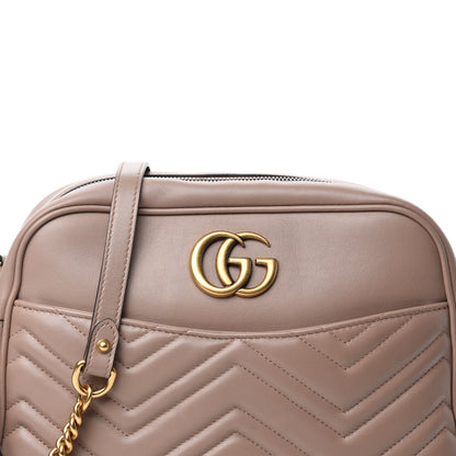 Gucci Calfskin Matelasse Medium GG Marmont Chain Shoulder Bag Porcelain Rose 12 of 12