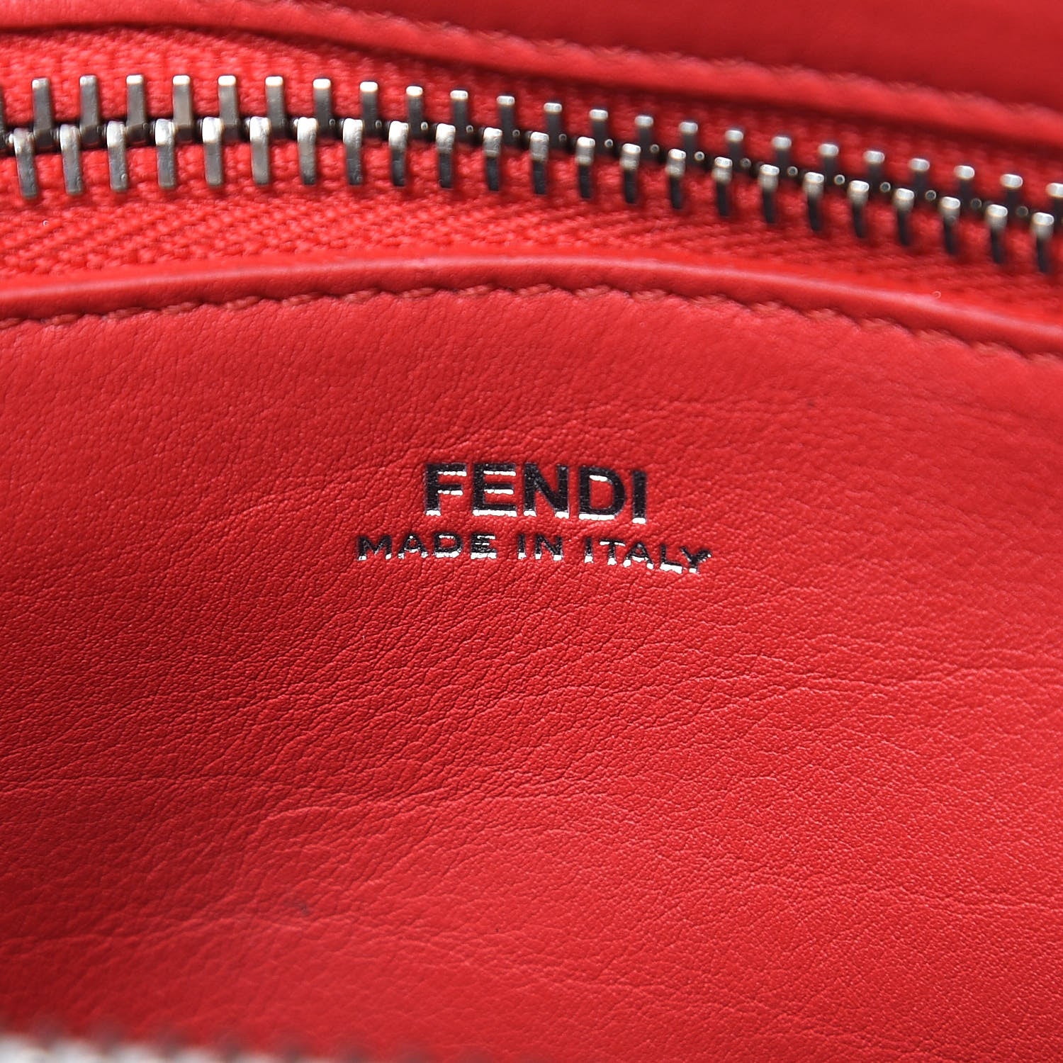 Fendi Vitello Baltico Shiny Nappa Lace Up DotCom Satchel Camelia Black Multicolor 8 of 11