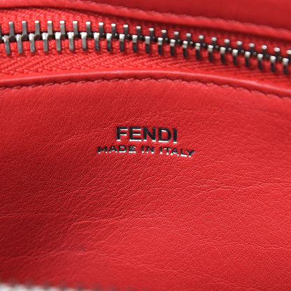 Fendi Vitello Baltico Shiny Nappa Lace Up DotCom Satchel Camelia Black Multicolor 8 of 11