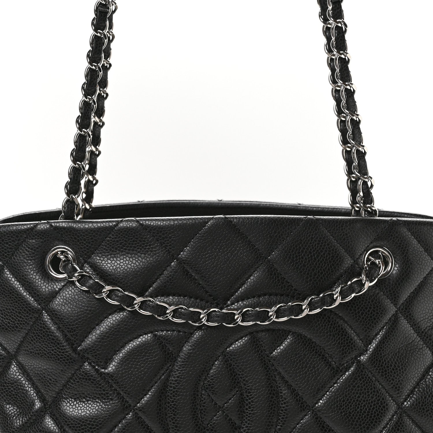 Chanel Caviar Quilted CC Timeless Soft Tote Black 7 of 9