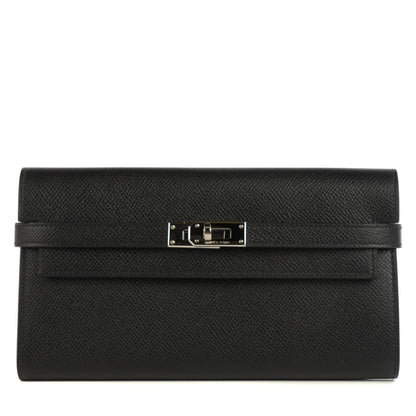 Hermes Epsom Kelly Longue Wallet Black 1 of 15