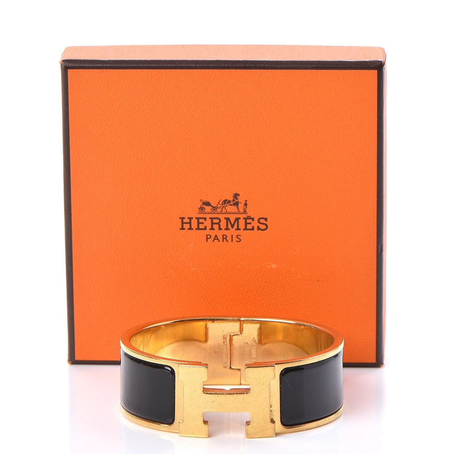 Hermes Enamel Wide Clic Clac H Bracelet PM Black 5 of 5