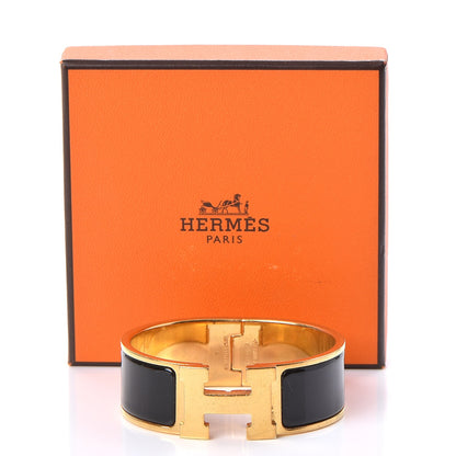 Hermes Enamel Wide Clic Clac H Bracelet PM Black 5 of 5