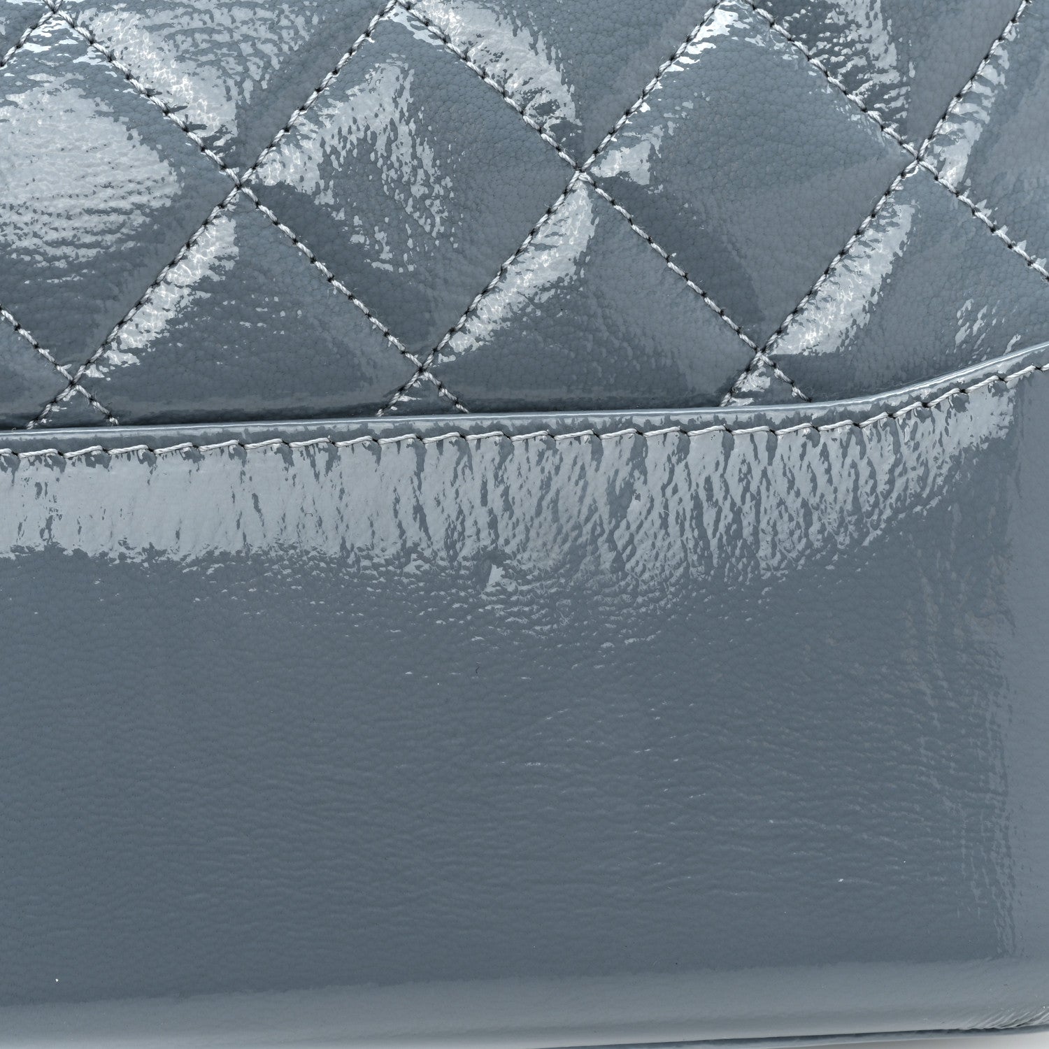 Chanel Patent Goatskin Quilted Medium Gabrielle Hobo Blue 14 of 14